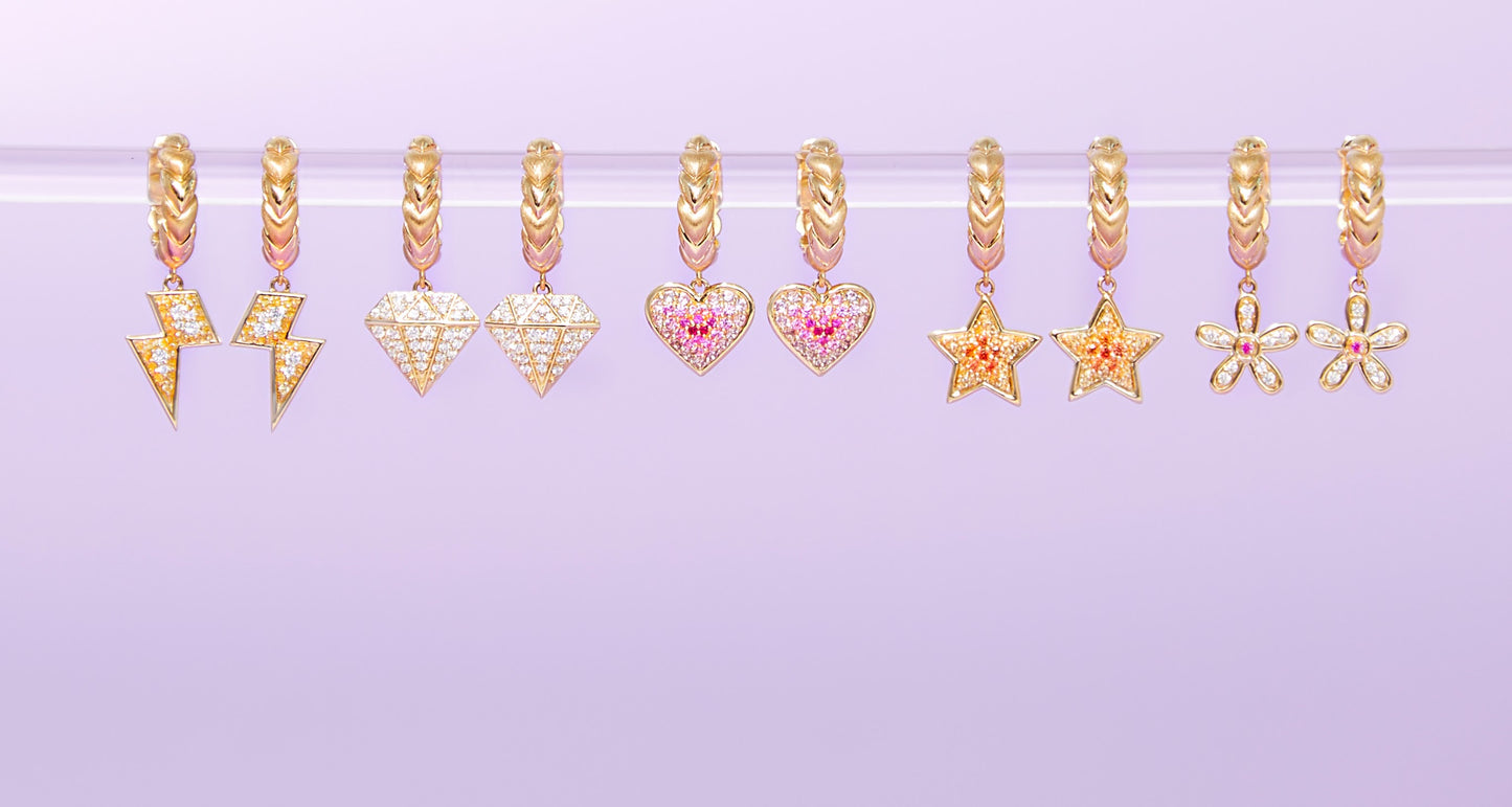 Juju Star Charm Huggie