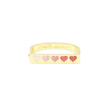 Load image into Gallery viewer, Juju Hearts Bangle Bracelet
