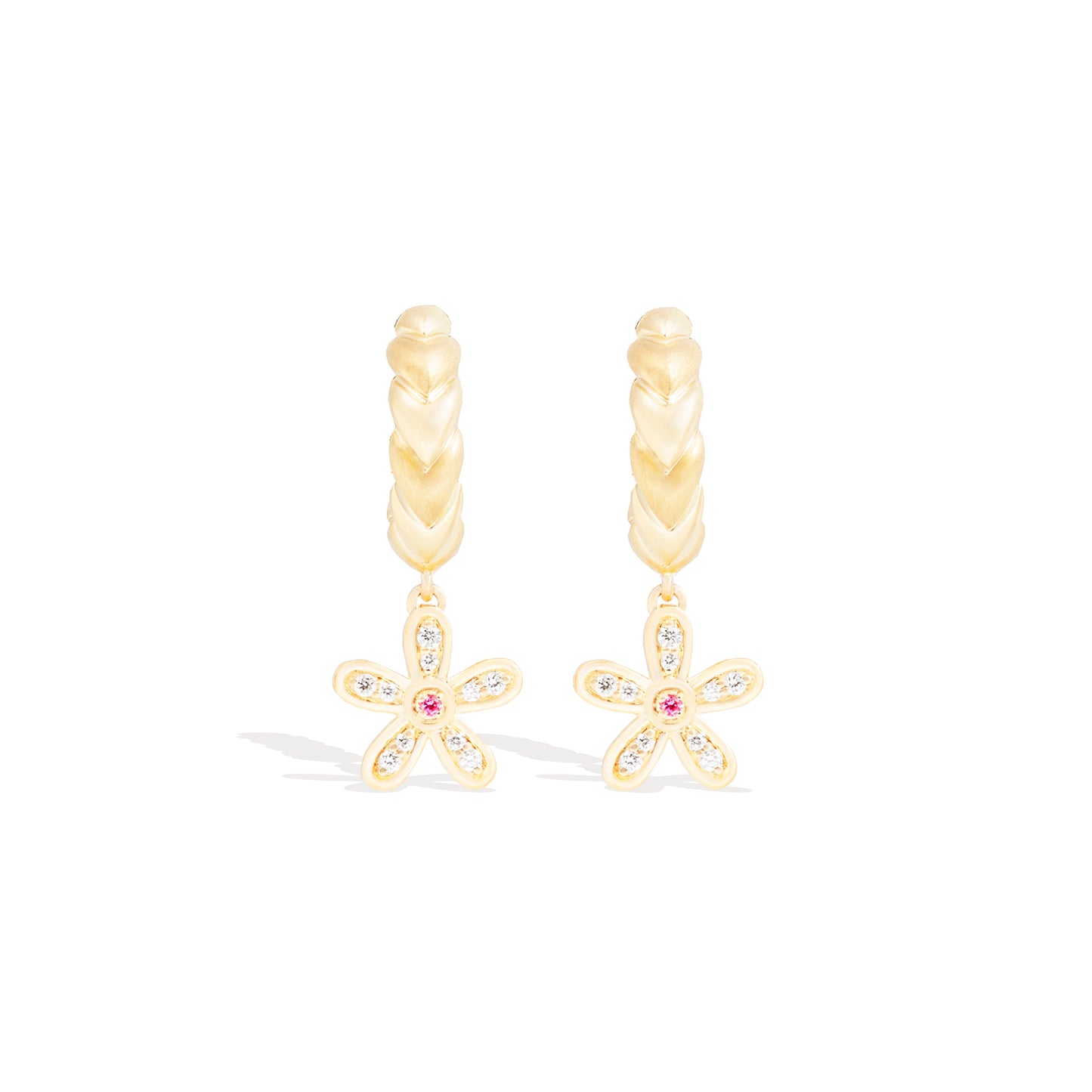 Juju Flower Charm Huggie