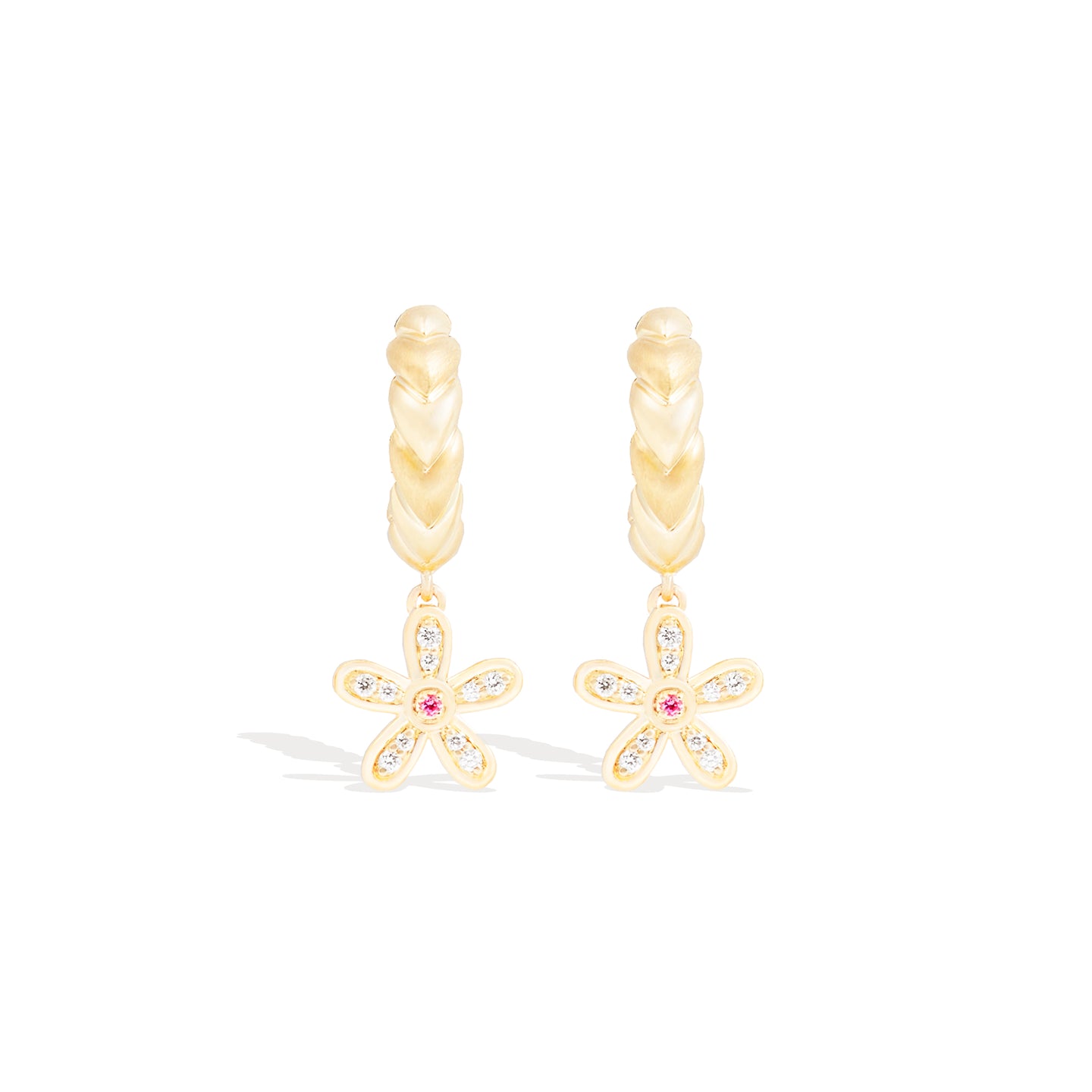 Juju Flower Charm Huggie