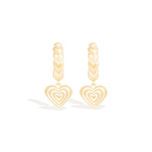 Load image into Gallery viewer, Juju Heart Charm Huggie
