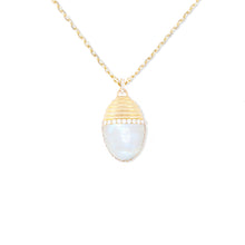 Load image into Gallery viewer, Found Large Cap Pendant Necklace - Moonstone &amp; Diamond
