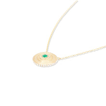 Load image into Gallery viewer, Evolve Large Disk Pendant Necklace - Emerald
