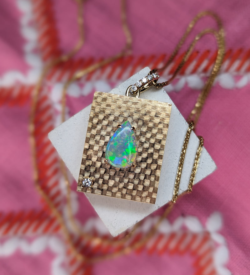 A vintage & sentimental pill box transformed into a wearable pendant