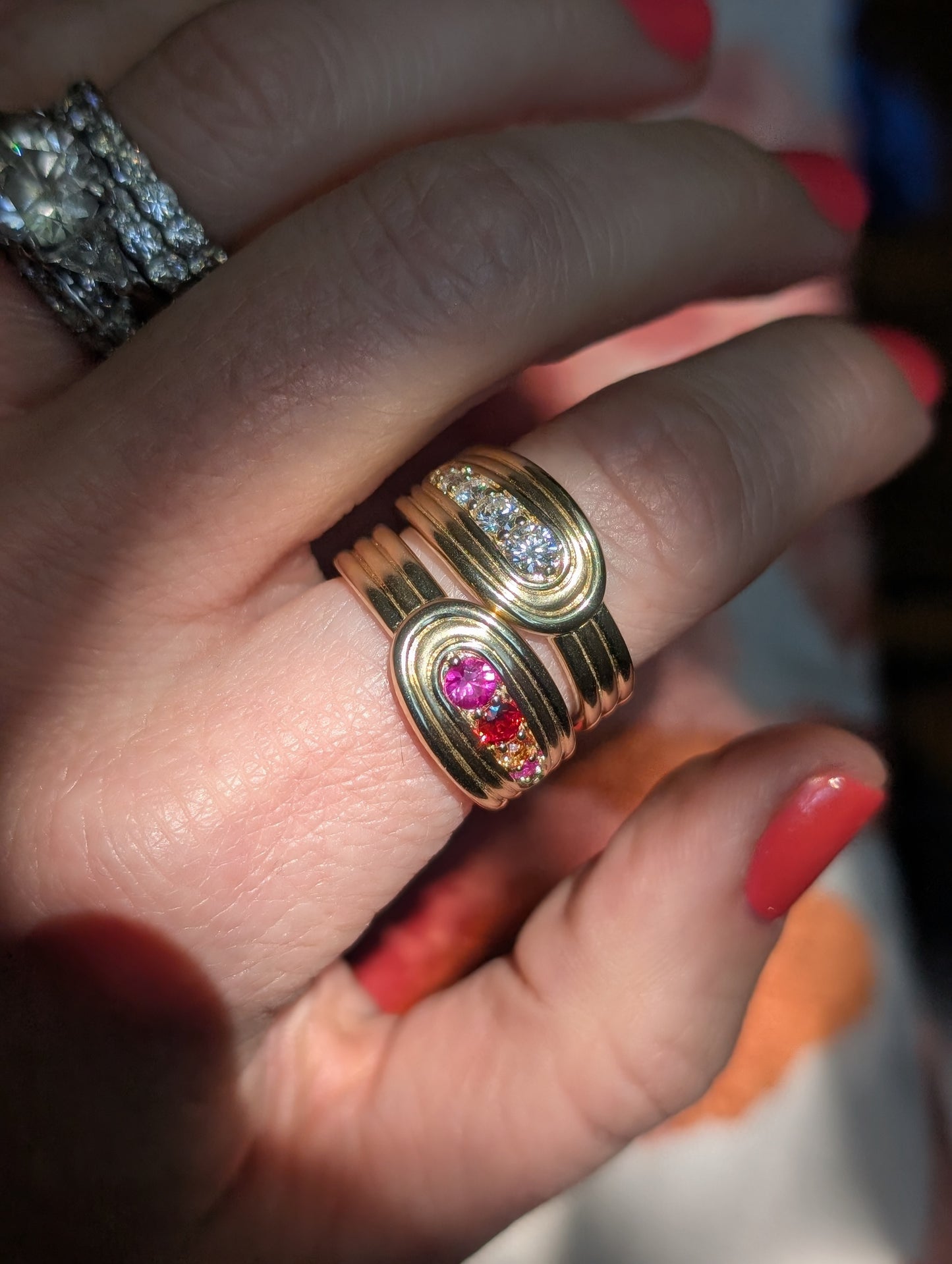 Found Nest Bypass Ring - Diamond