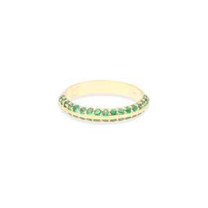 Crew Knife Edge Stacking Ring - Emerald