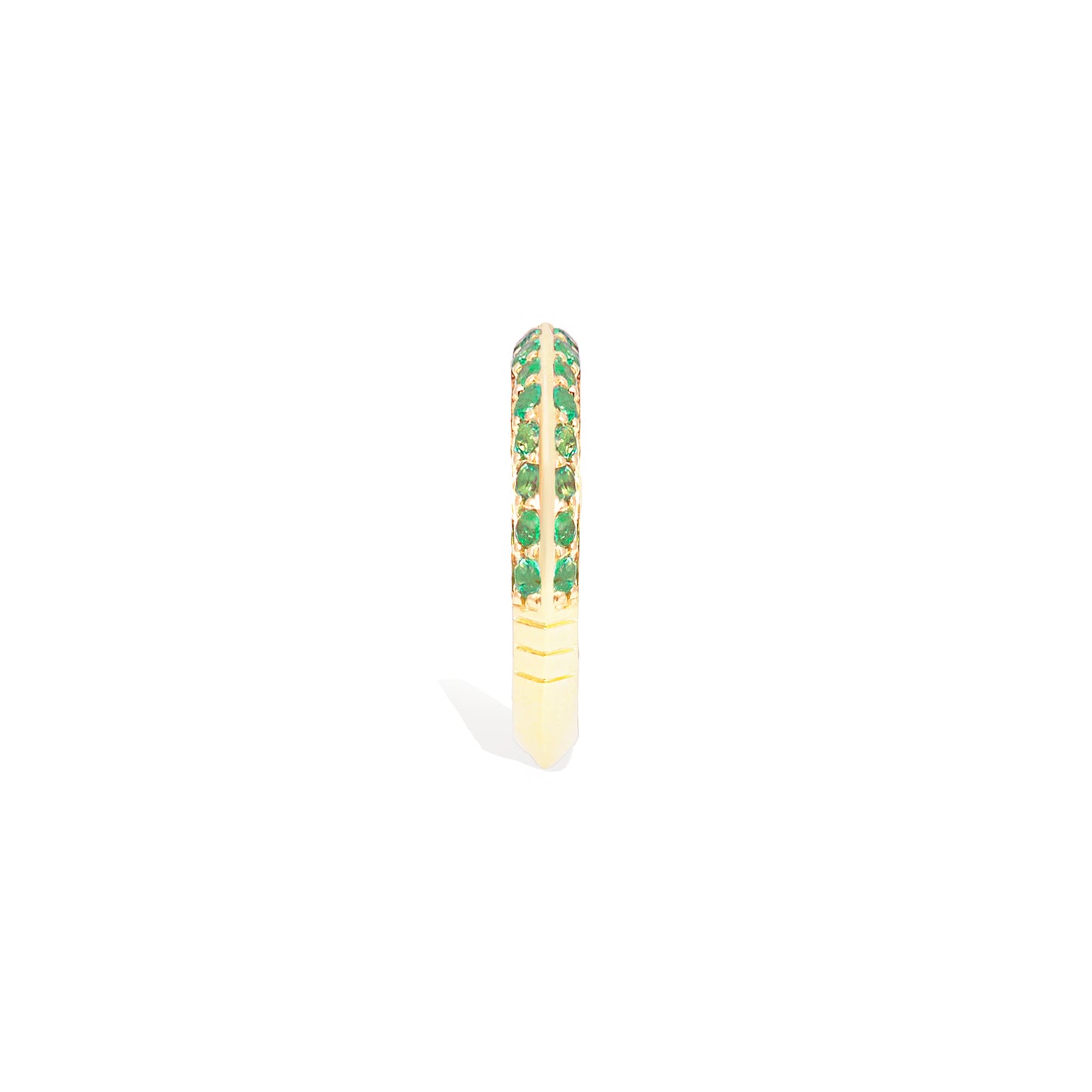 Crew Knife Edge Stacking Ring - Emerald