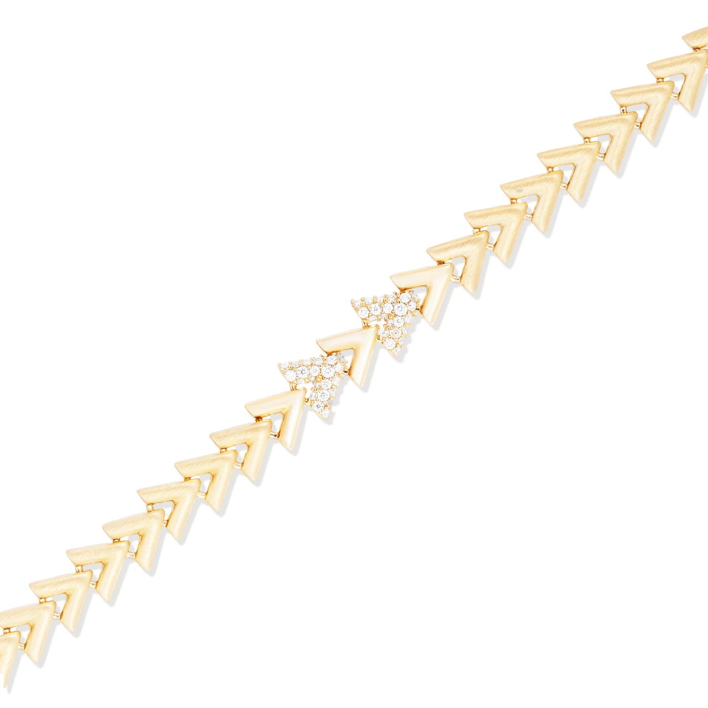 Spark Chevron Link Bracelet - Diamond