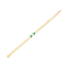 Load image into Gallery viewer, Spark Chevron Link Bracelet - Emerald
