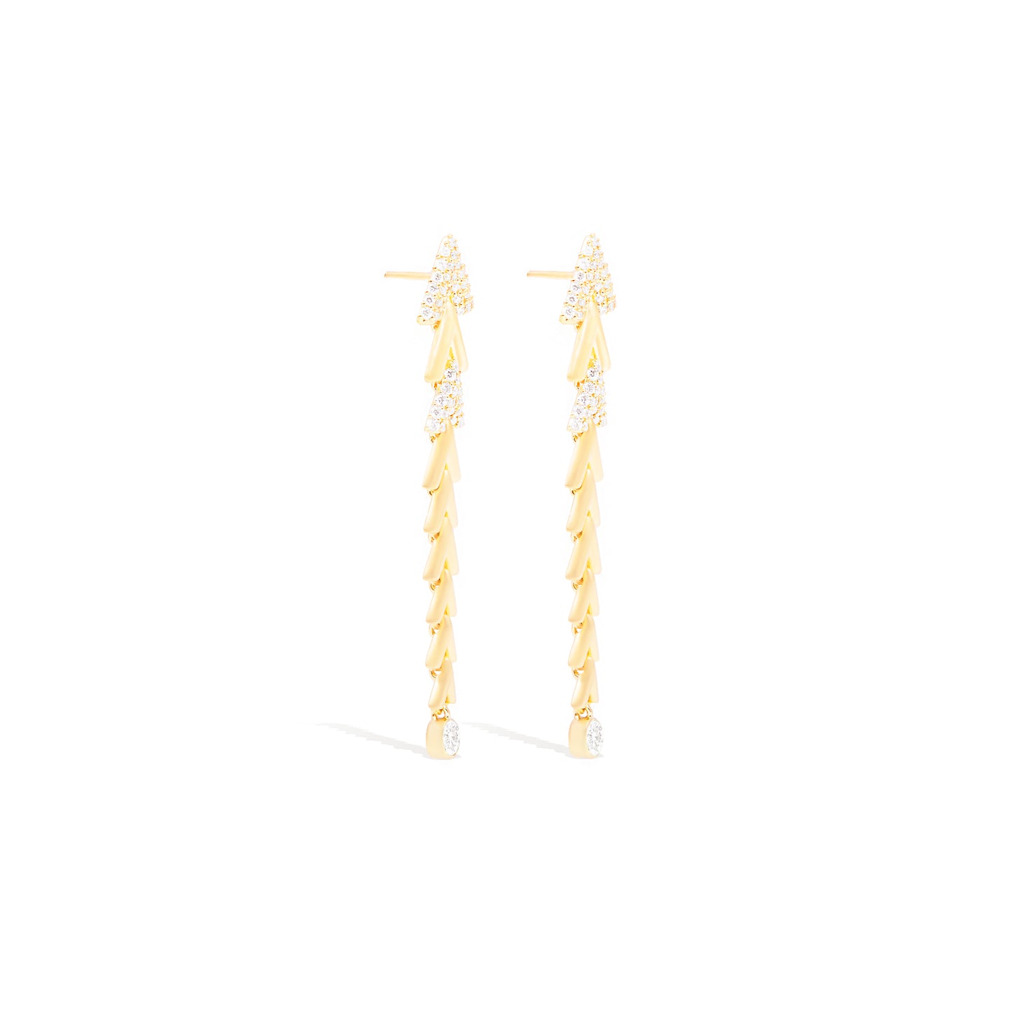 Spark Chevron Link Chandelier Earring - Diamond