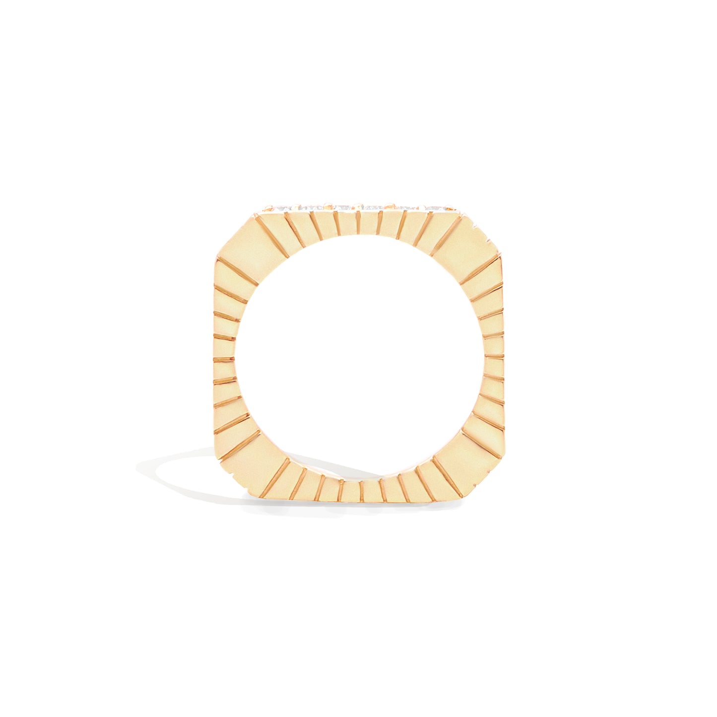 Spark Etched Stacking Band Ring - Diamond