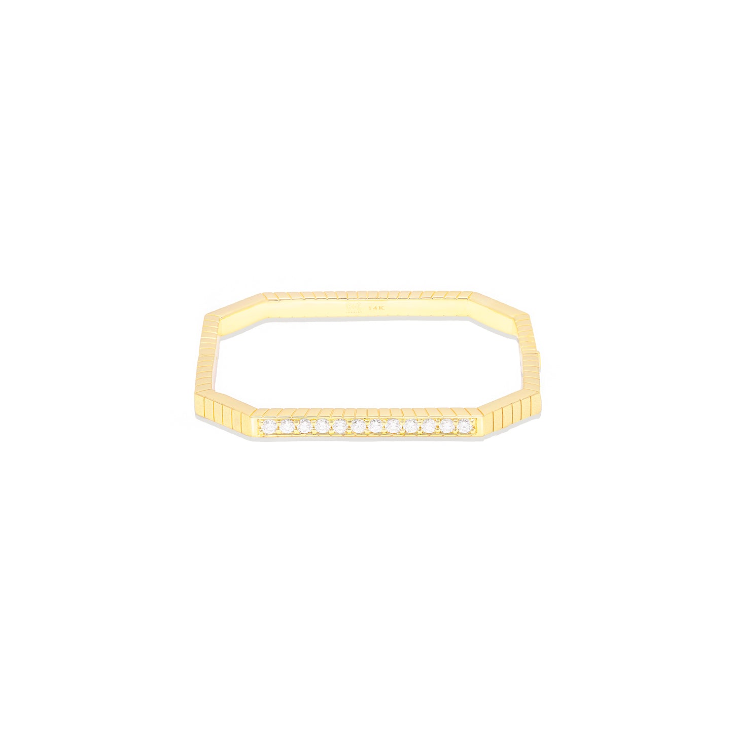 Spark Octagon Bangle Bracelet - Diamond