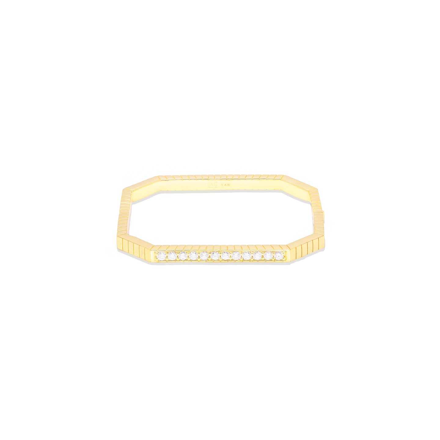 Spark Octagon Bangle Bracelet - Diamond