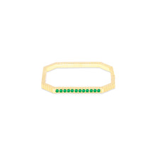 Load image into Gallery viewer, Spark Octagon Bangle Bracelet - Emerald
