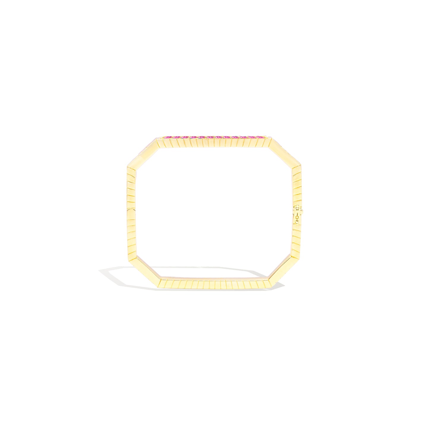 Spark Octagon Bangle Bracelet - Pink Sapphire