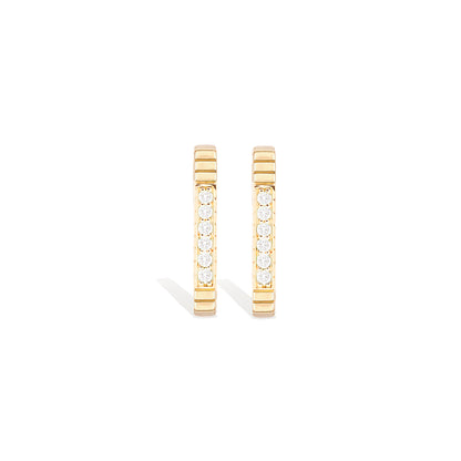 Spark Octagon Hoop Earring - Diamond