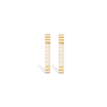 Load image into Gallery viewer, Spark Octagon Hoop Earring - Diamond
