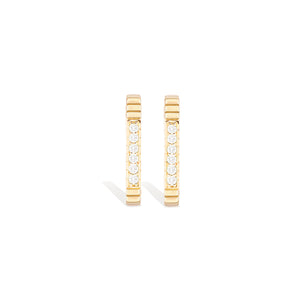 Spark Octagon Hoop Earring - Diamond