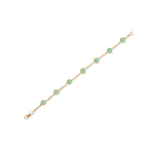 Load image into Gallery viewer, Found Cabochon Station Bracelet - Chrysoprase &amp; Tsavorite
