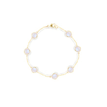 Load image into Gallery viewer, Found Cabochon Station Bracelet - Moonstone &amp; Diamond

