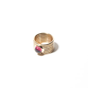 Found Cigar Band Ring - Tourmaline