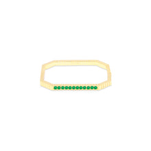 Load image into Gallery viewer, Spark Octagon Bangle Bracelet - Emerald
