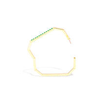 Load image into Gallery viewer, Spark Octagon Bangle Bracelet - Emerald
