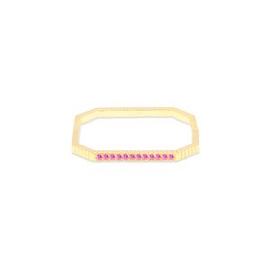 Spark Octagon Bangle Bracelet - Pink Sapphire