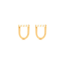 Load image into Gallery viewer, Edge Mini Link Stud Earring
