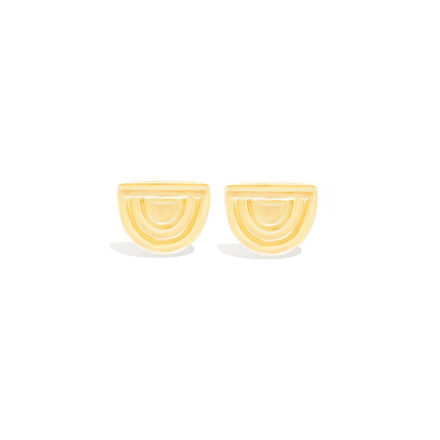 Edge Ferris Wheel Stud Earring - Gold