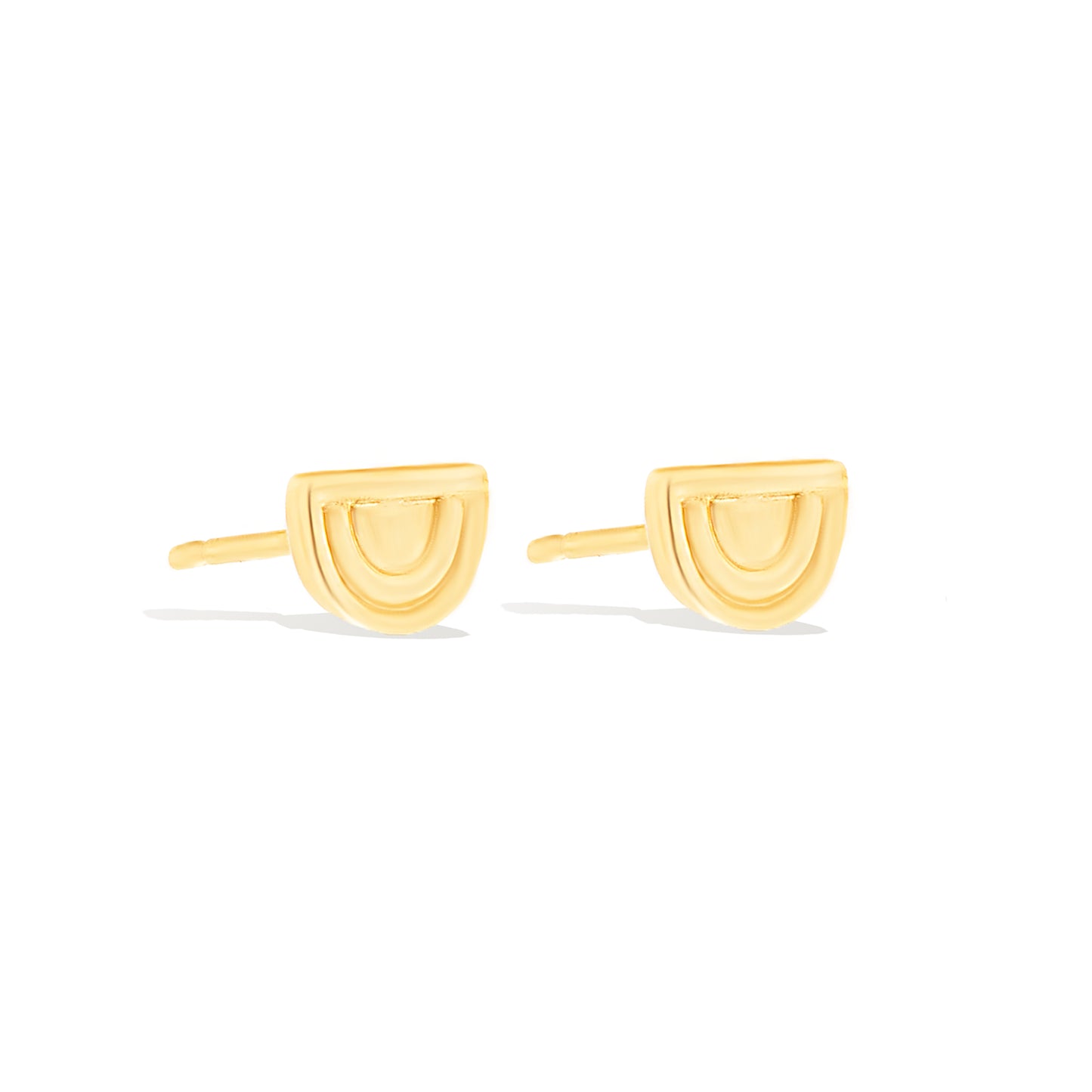 Edge Ferris Wheel Stud Earring - Gold