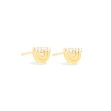 Load image into Gallery viewer, Edge Ferris Wheel Stud Earring - Diamond
