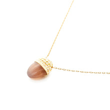 Load image into Gallery viewer, Found Cap Pendant Necklace - Brown Moonstone &amp; Brown Diamond
