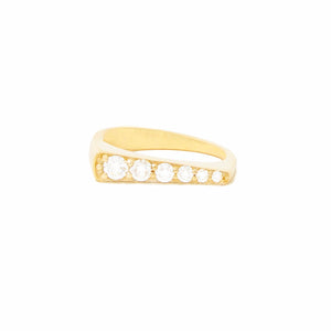 The Edge Tapered Stacking Ring - Diamond
