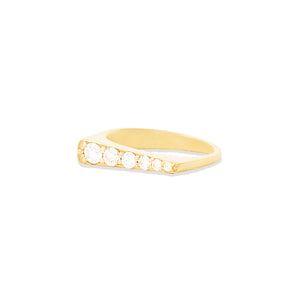 The Edge Tapered Stacking Ring - Diamond