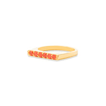 Load image into Gallery viewer, The Edge Straight Stacking Ring - Orange Sapphire
