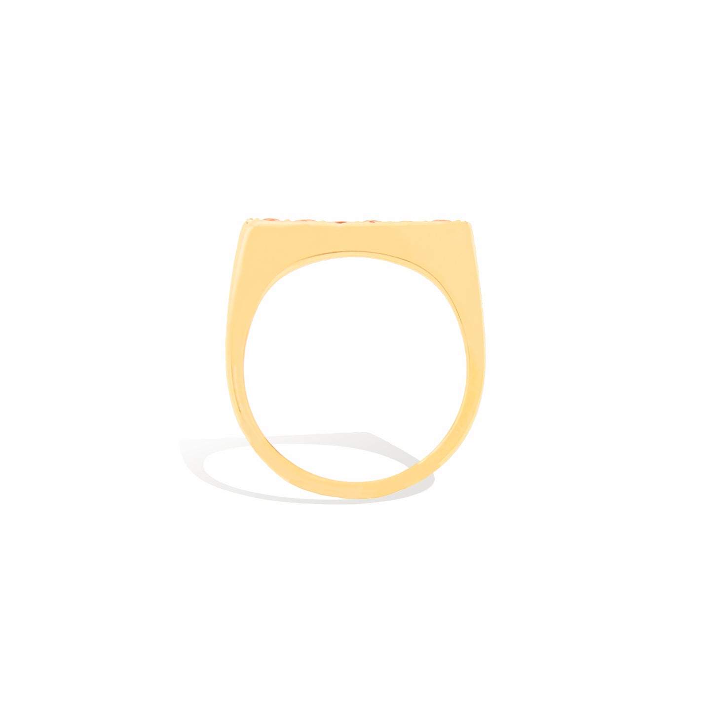Spark Straight Stacking Ring - Orange Sapphire