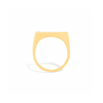 Spark Straight Stacking Ring - Orange Sapphire