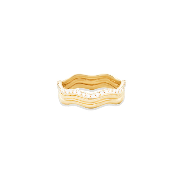 Edge Wave Ring - Diamond