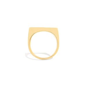 The Edge Straight Stacking Ring - Gold