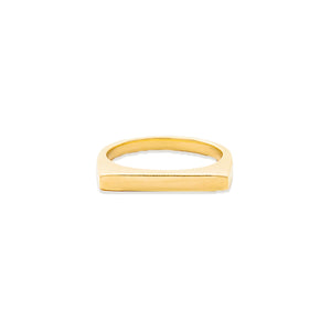 Edge Straight Stacking Ring - Gold