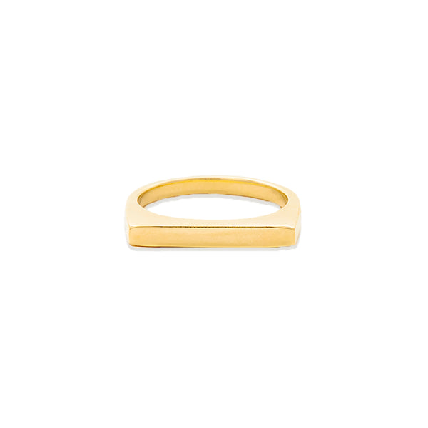 The Edge Straight Stacking Ring - Gold