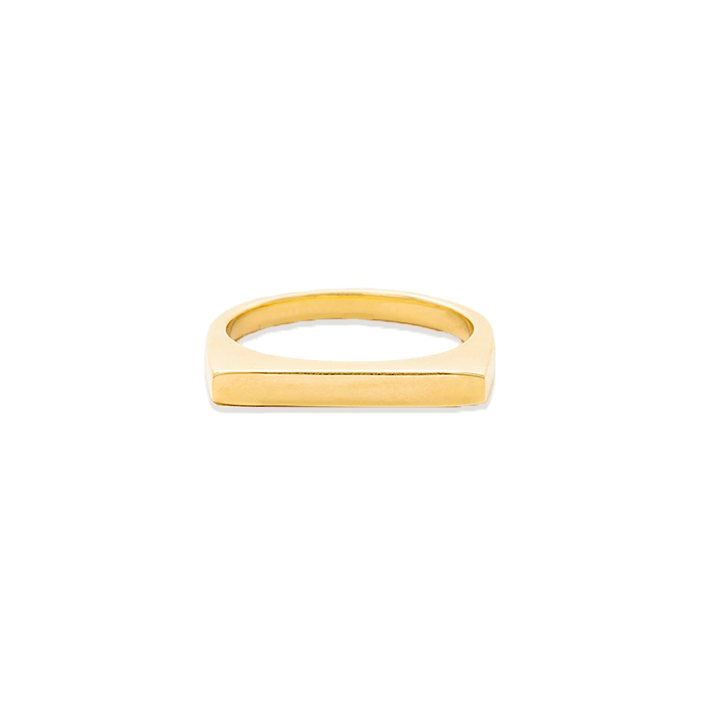 Edge Straight Stacking Ring - Gold