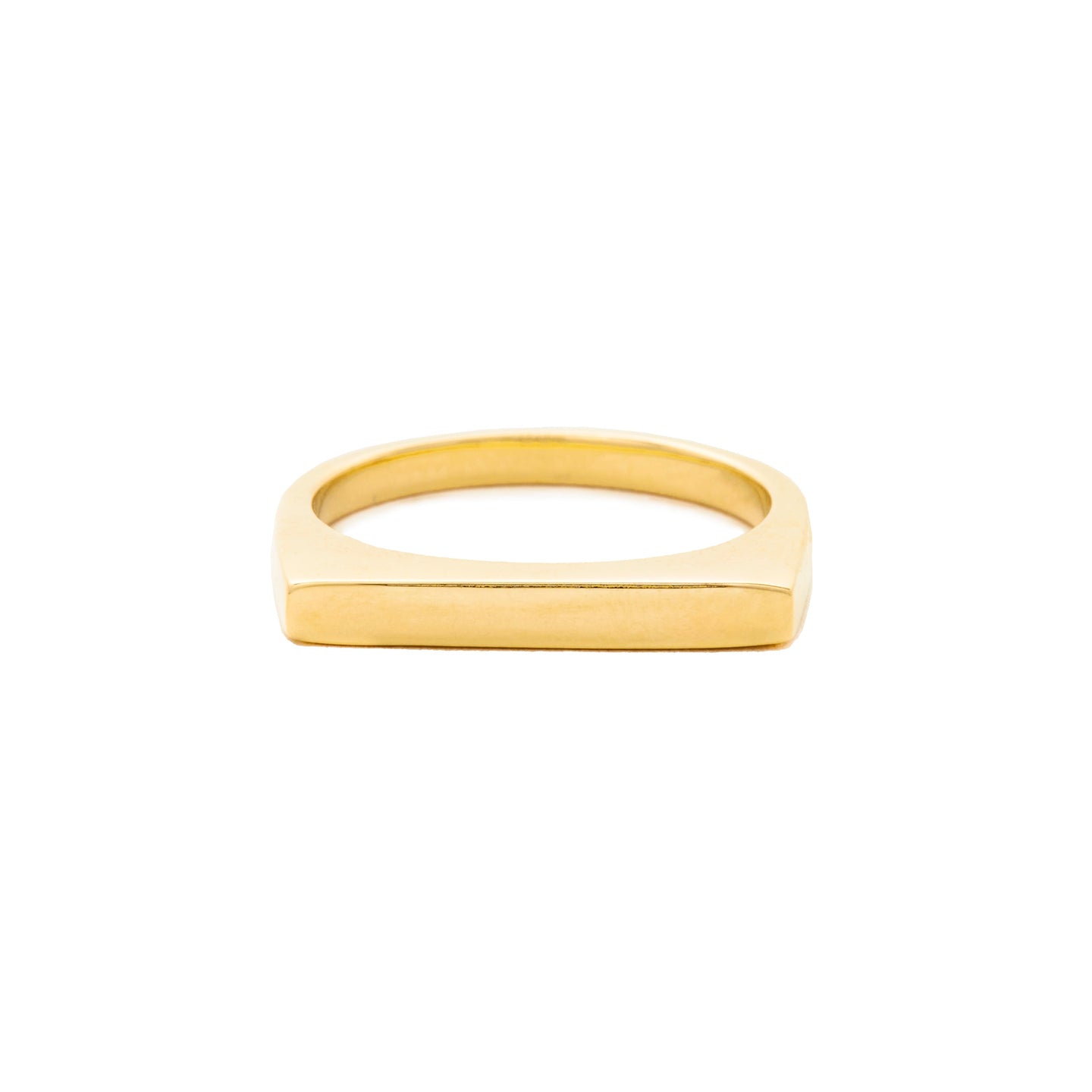 The Edge Straight Stacking Ring - Gold