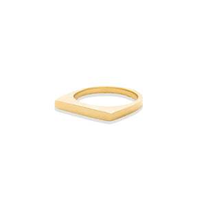 The Edge Straight Stacking Ring - Gold