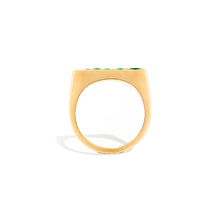 Load image into Gallery viewer, The Edge Tapered Stacking Ring - Emerald
