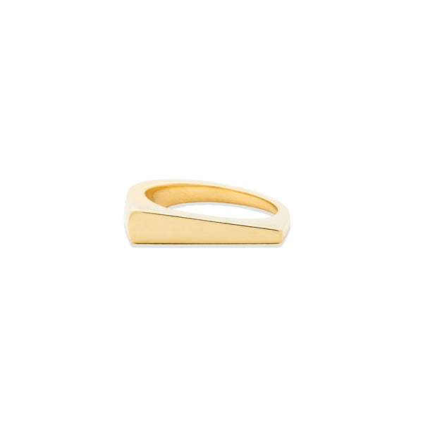 Edge Tapered Stacking Ring - Gold