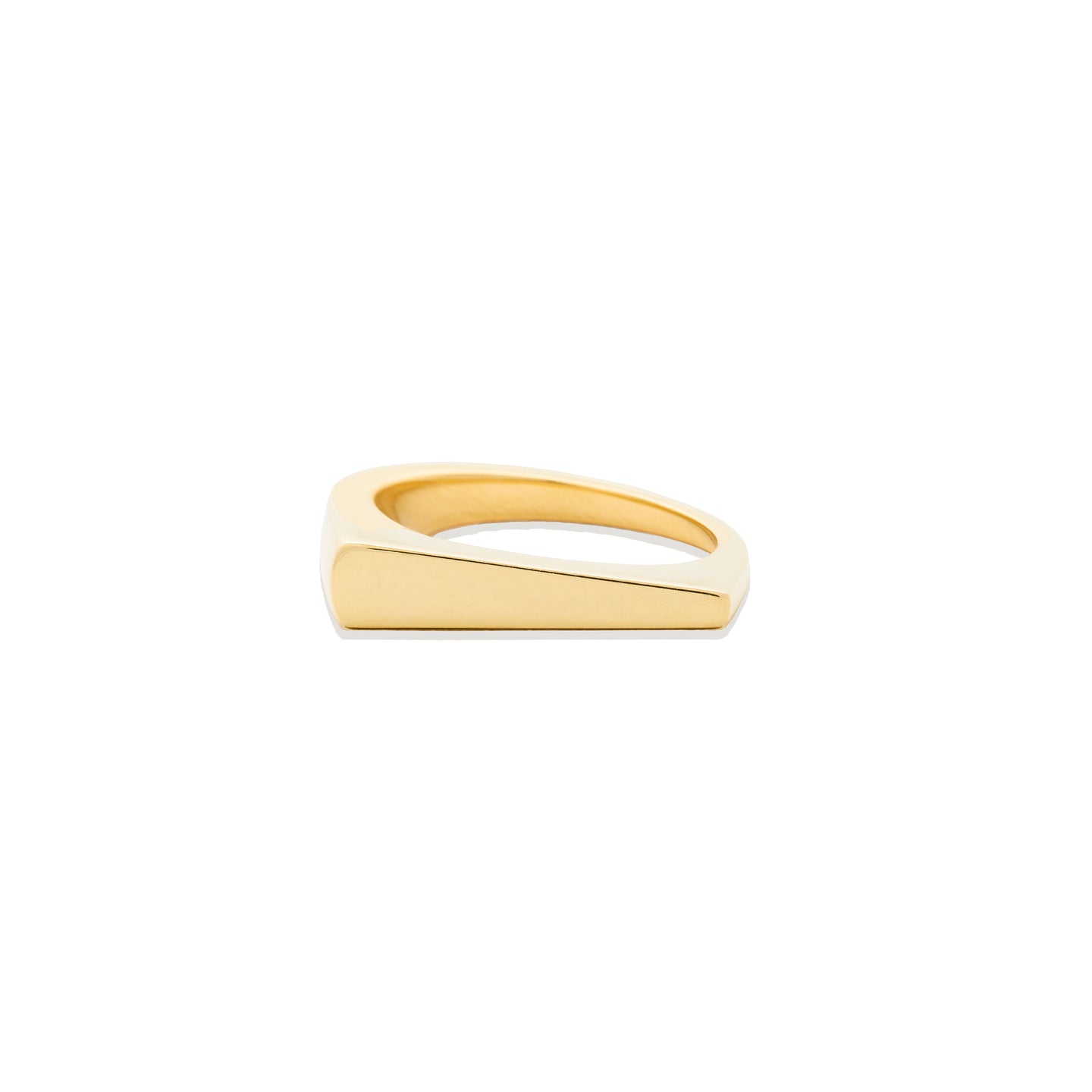 Edge Tapered Stacking Ring - Gold