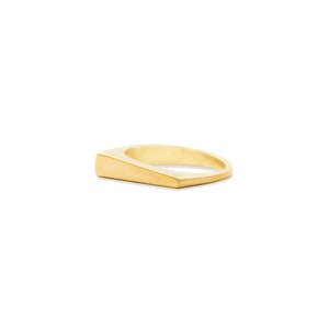 The Edge Tapered Stacking Ring - Gold