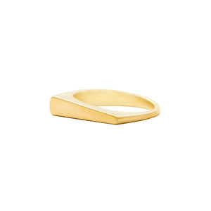 The Edge Tapered Stacking Ring - Gold